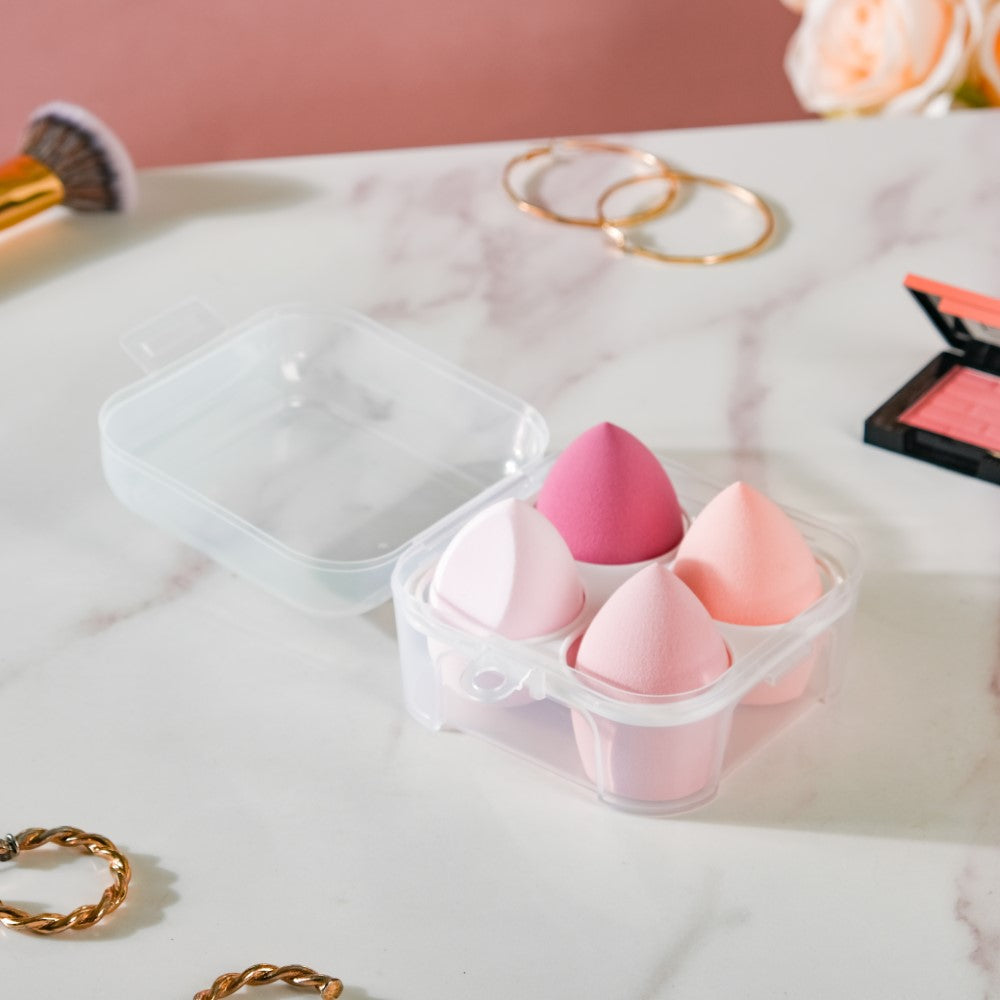Plush Beauty Blender Pink Set of 4 Nestasia