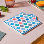 Polka Dot Patterned Ceramic Platter 7 Inch Nestasia