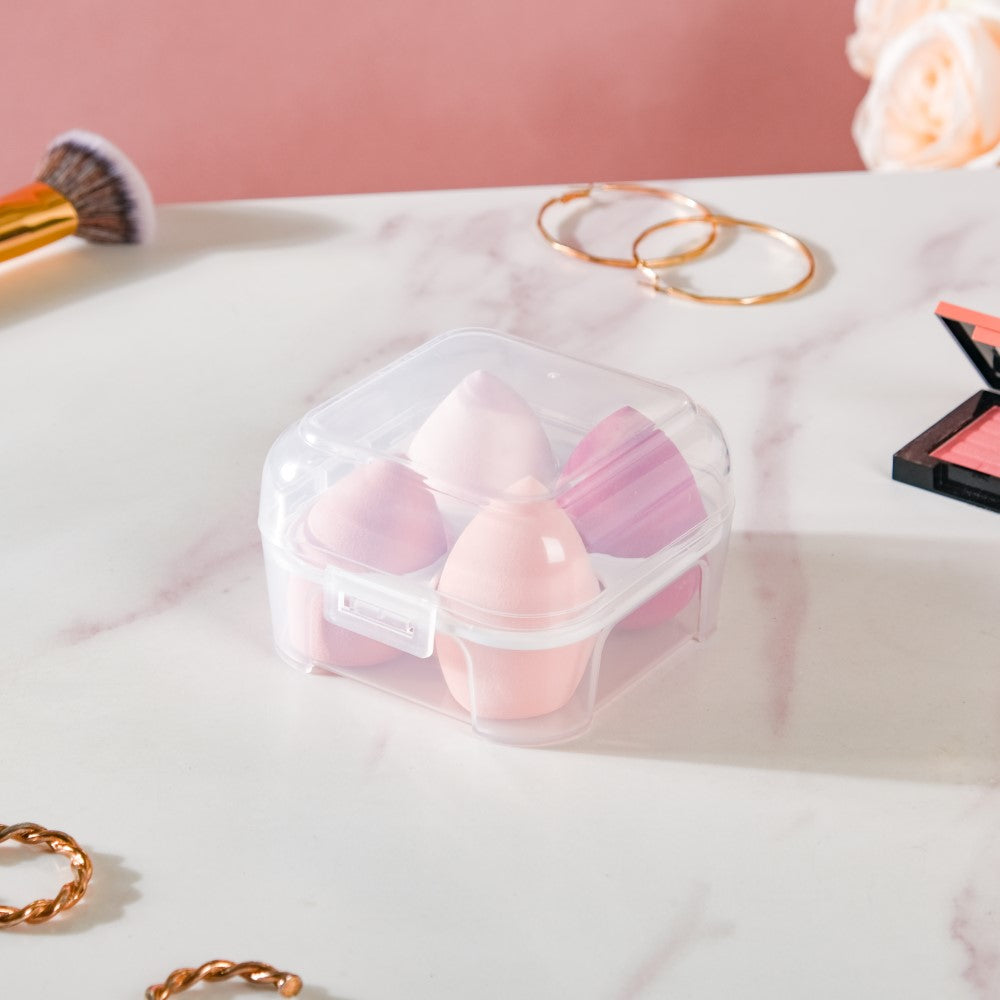 Plush Beauty Blender Pink Set of 4 Nestasia