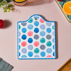 Polka Dot Patterned Ceramic Platter 7 Inch Nestasia