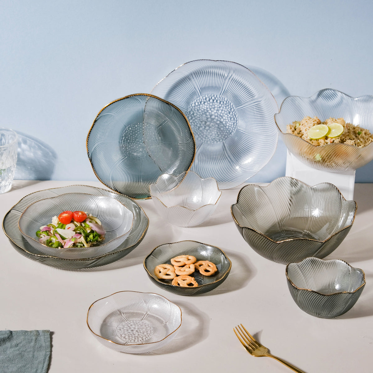 Glass Salad Plate Nestasia