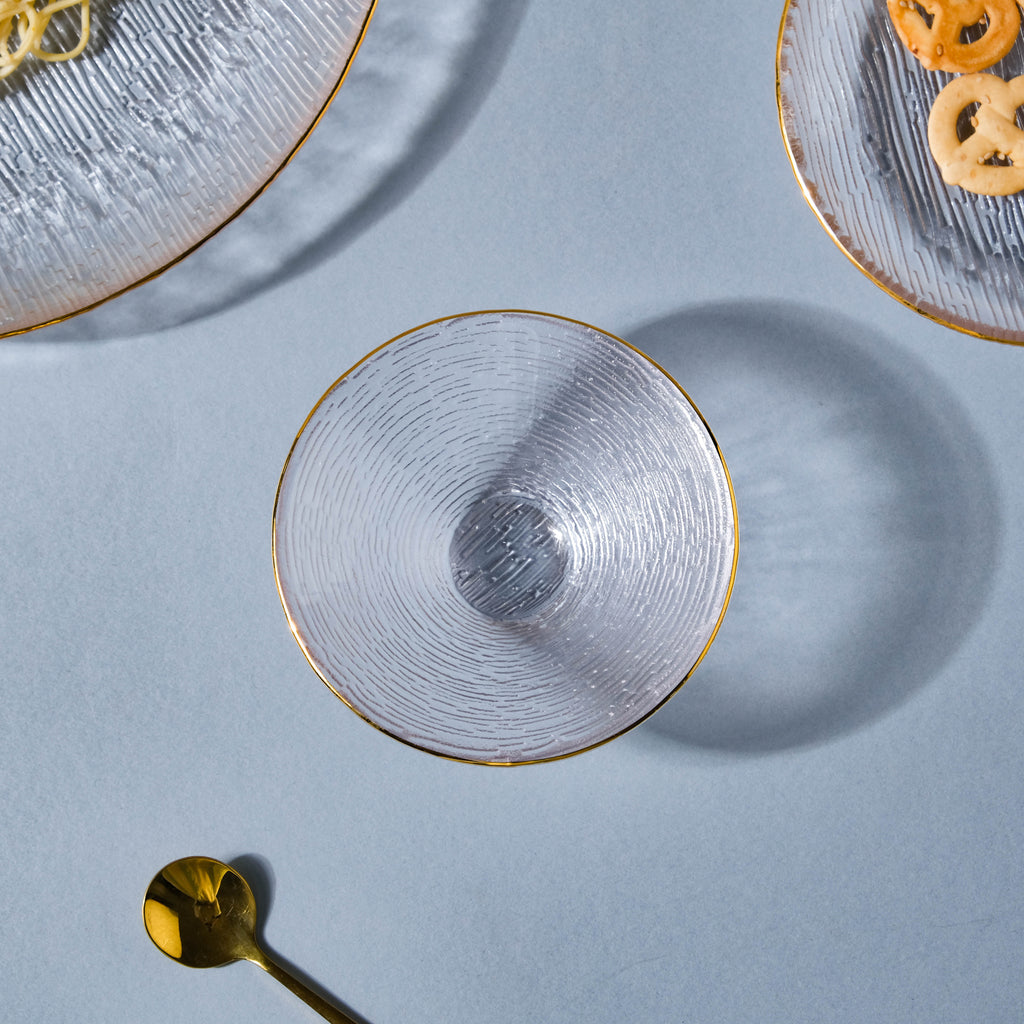 Gold Rimmed Glass Dessert Bowl 100 ml Nestasia