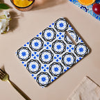 Rectangle Tile Art Trivet Blue And Grey 7 Inch Nestasia