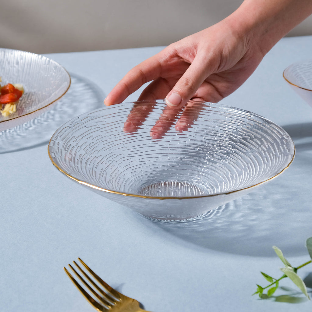Decorative Glass Salad Bowl Nestasia