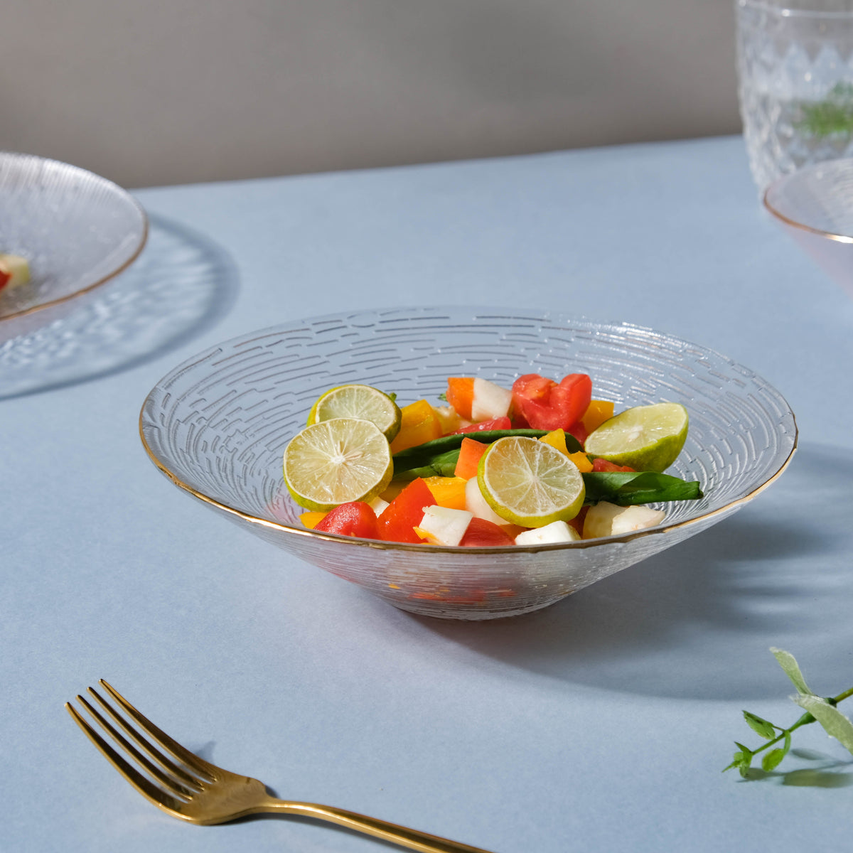 Decorative Glass Salad Bowl Nestasia