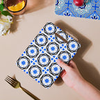Rectangle Tile Art Trivet Blue And Grey 7 Inch Nestasia
