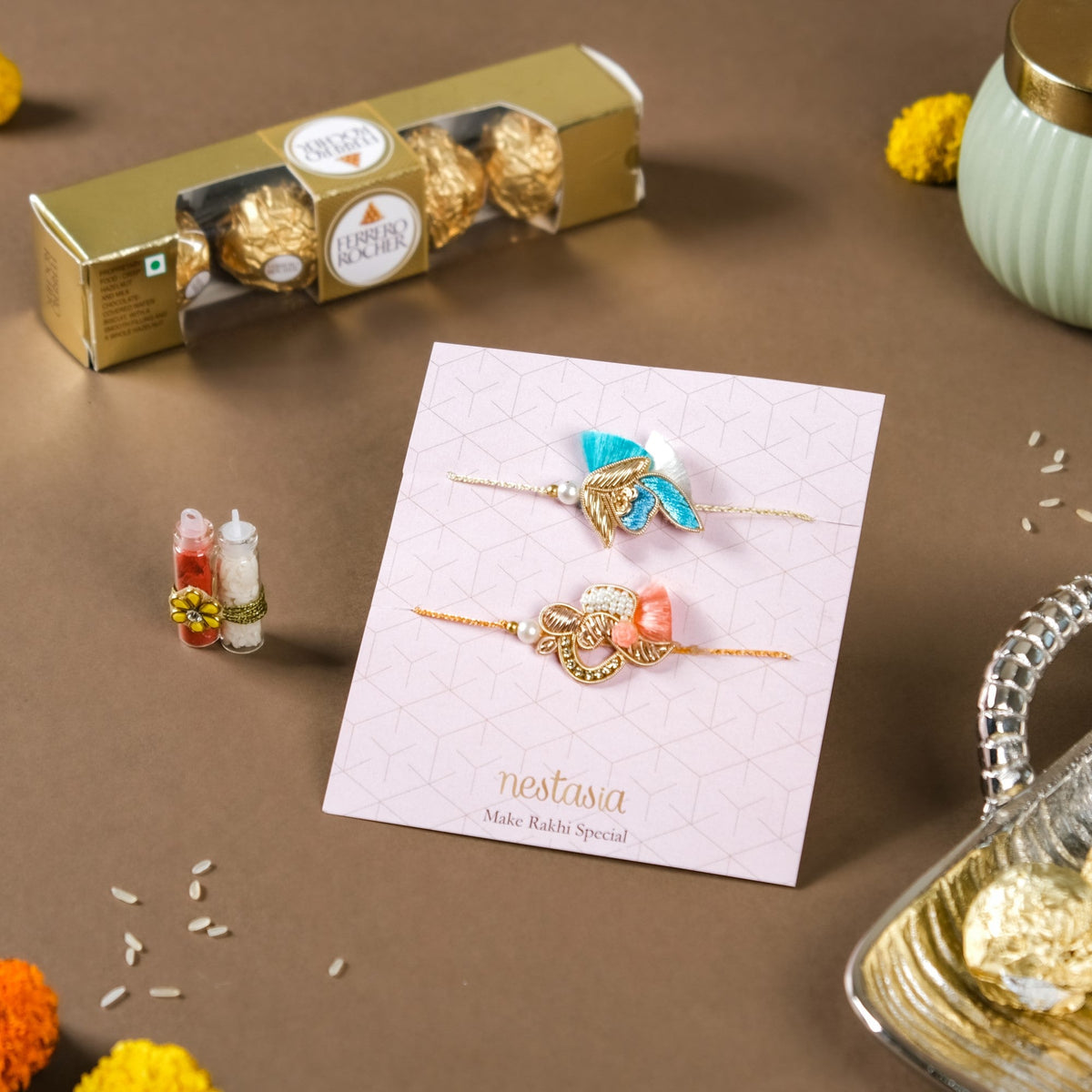 Rakhi Celebration Gift Set Of 3 Nestasia