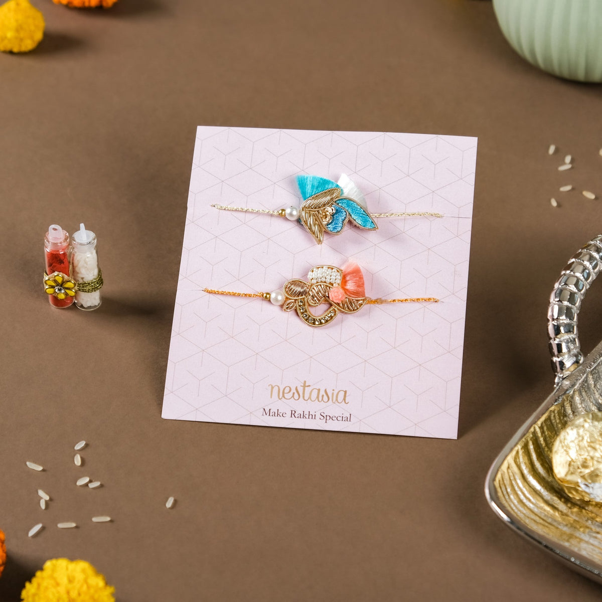 Rakhi Celebration Gift Set Of 3 Nestasia