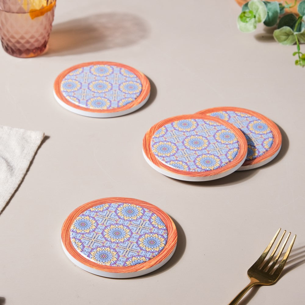 Lavender Ceramic Coaster Set of 4 Nestasia