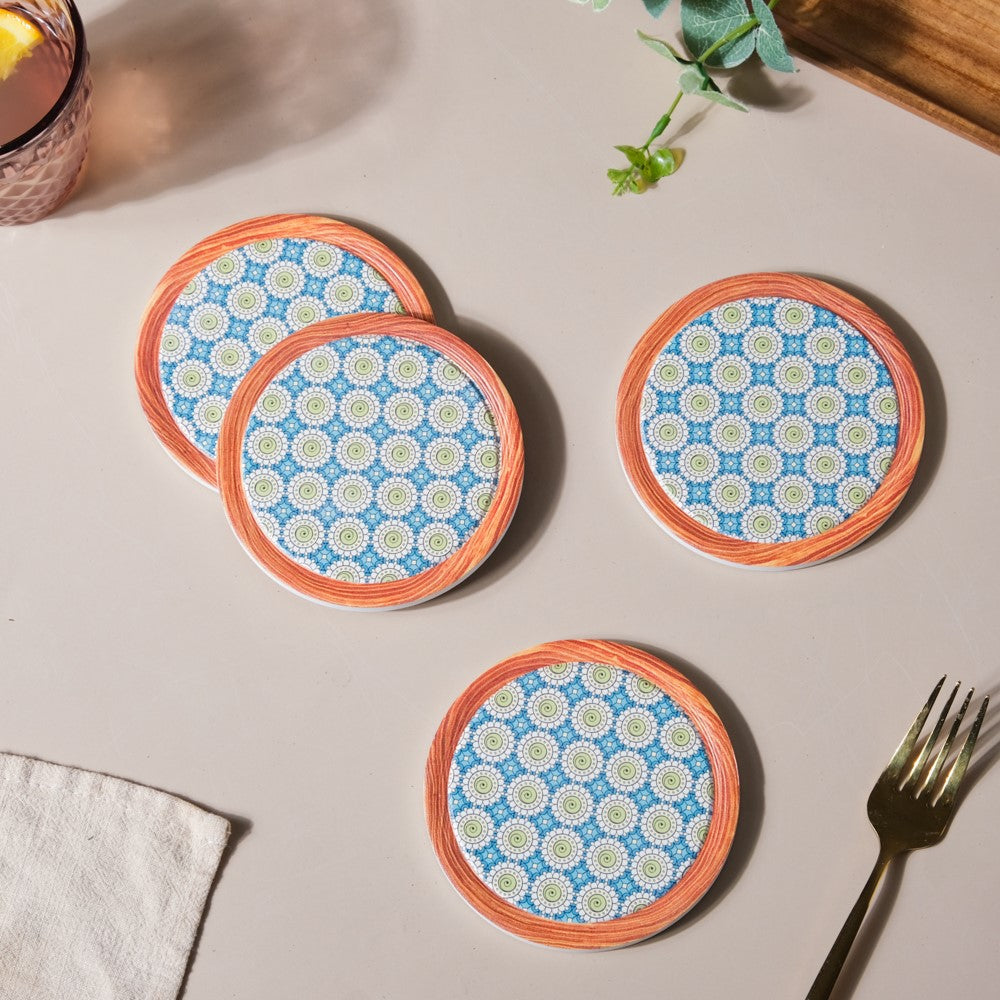 Ceramic Coaster With Cork Base Set of 4 Nestasia