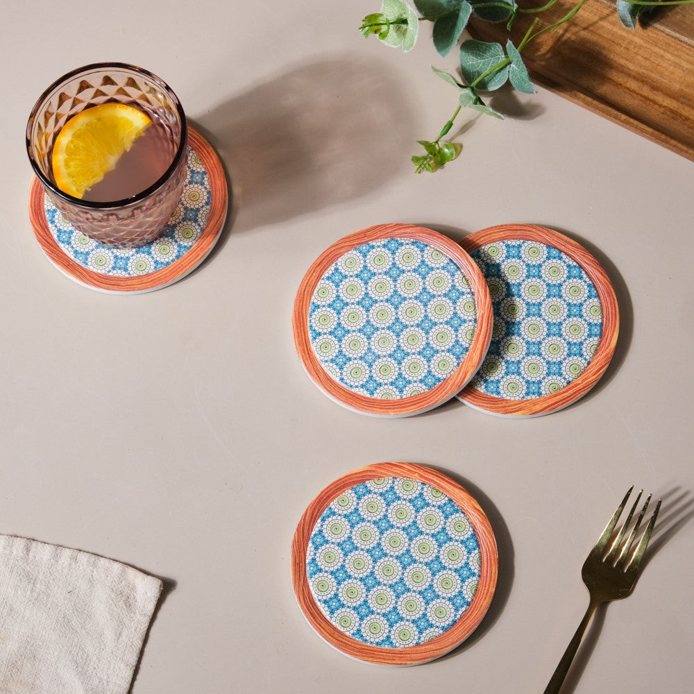 Ceramic Coaster With Cork Base Set of 4 Nestasia