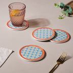 Ceramic Coaster With Cork Base Set of 4 Nestasia