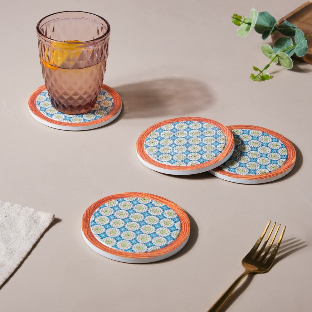 Ceramic Coaster With Cork Base Set of 4 Nestasia