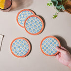 Ceramic Coaster With Cork Base Set of 4 Nestasia