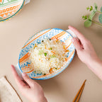 Mandala Ceramic Baking Dish With Handle 9 Inch Nestasia