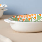Mandala Temple Ceramic Baking Dish With Handle 9 inch Nestasia