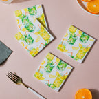 Lemonade Matte Ceramic Coaster Set Of 4 Nestasia