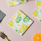 Lemonade Matte Ceramic Coaster Set Of 4 Nestasia