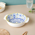 Mandala Blue Baking Dish With Handle 9 Inch Nestasia