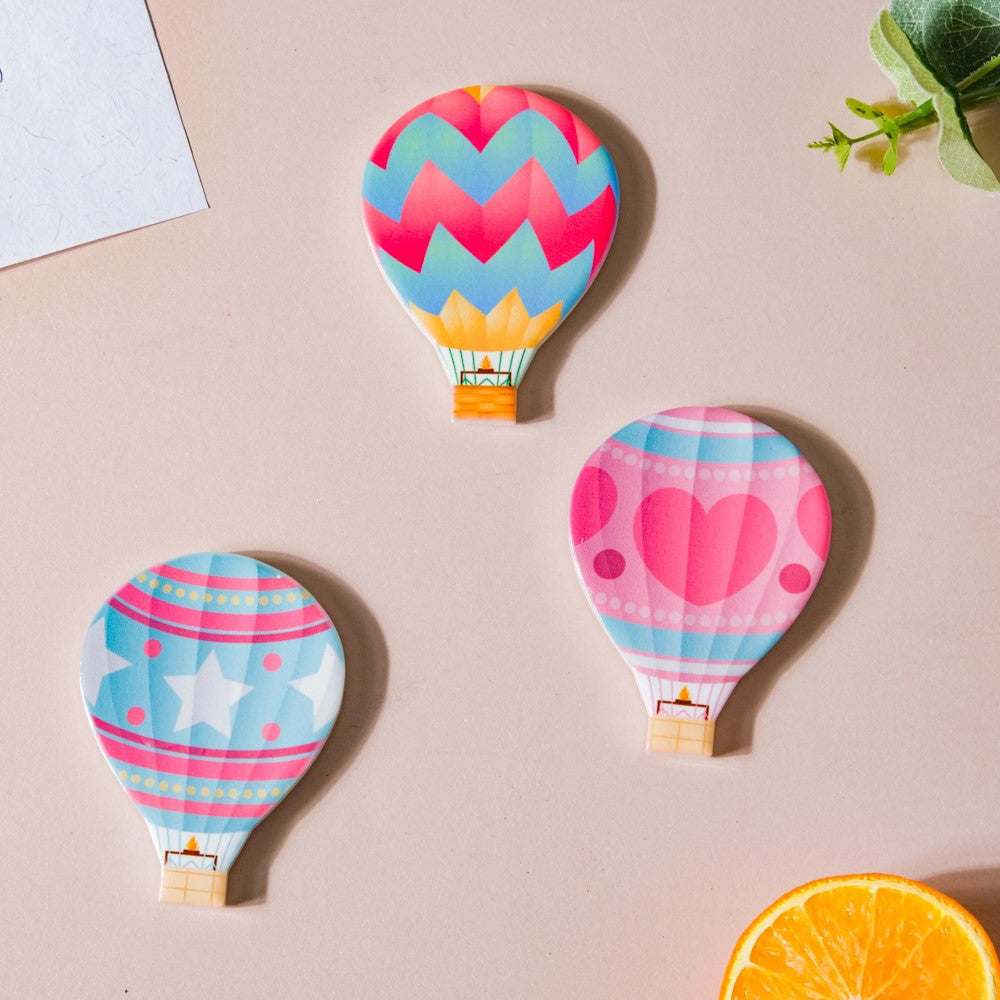 Hot Air Balloon Fridge Magnet Set Of 3 Nestasia