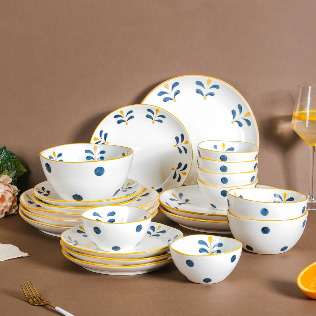 Hana 21 Piece Ceramic Dinner Set For 6 Nestasia