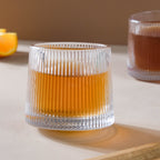 Rotating Ribbed Glass Set of 2 Nestasia