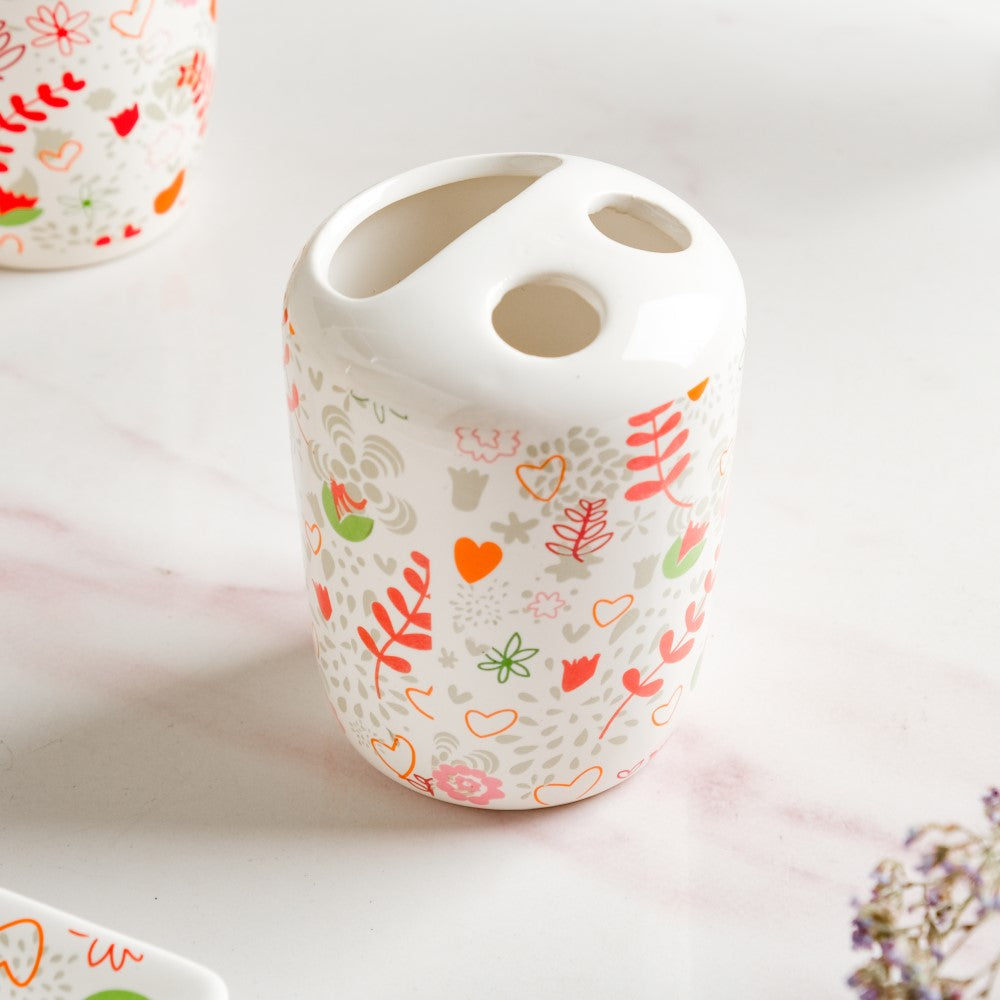 Eclectic Ceramic Bathroom Accessories Set of 5 Nestasia