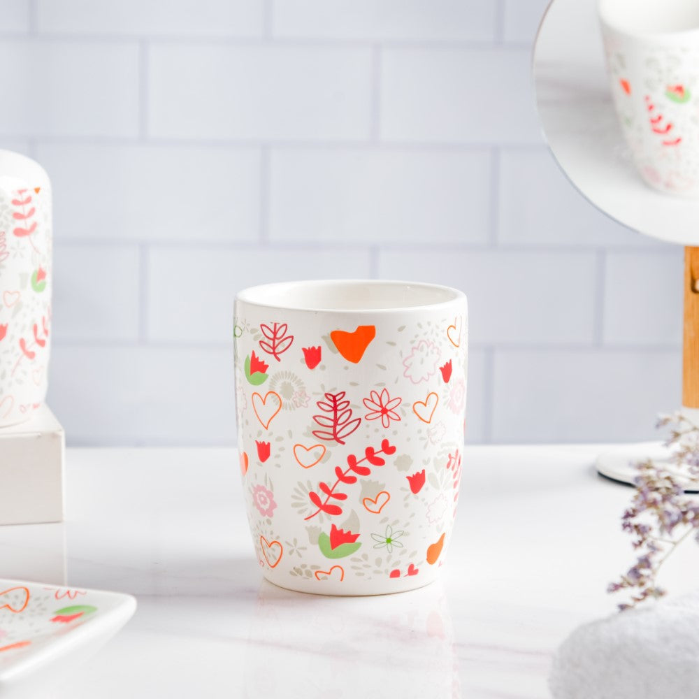 Eclectic Ceramic Bathroom Accessories Set of 5 Nestasia