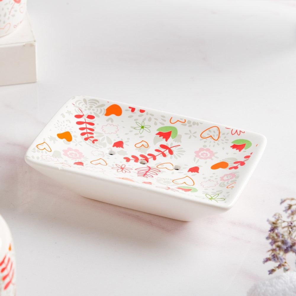Eclectic Ceramic Bathroom Accessories Set of 5 Nestasia