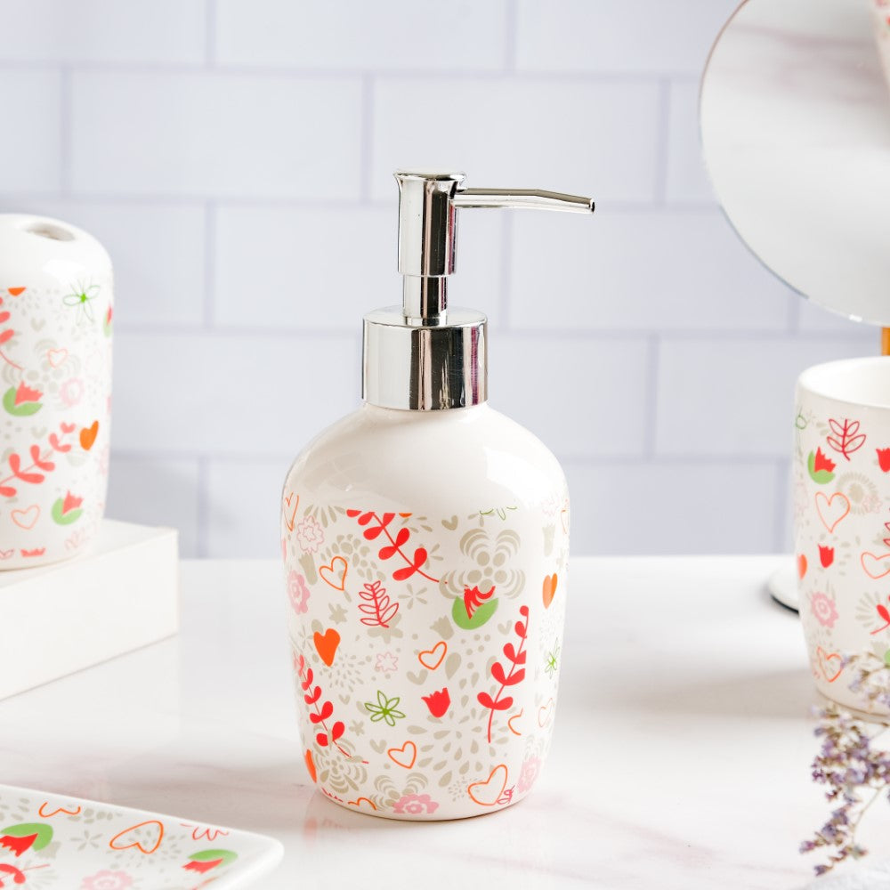 Eclectic Ceramic Bathroom Accessories Set of 5 Nestasia