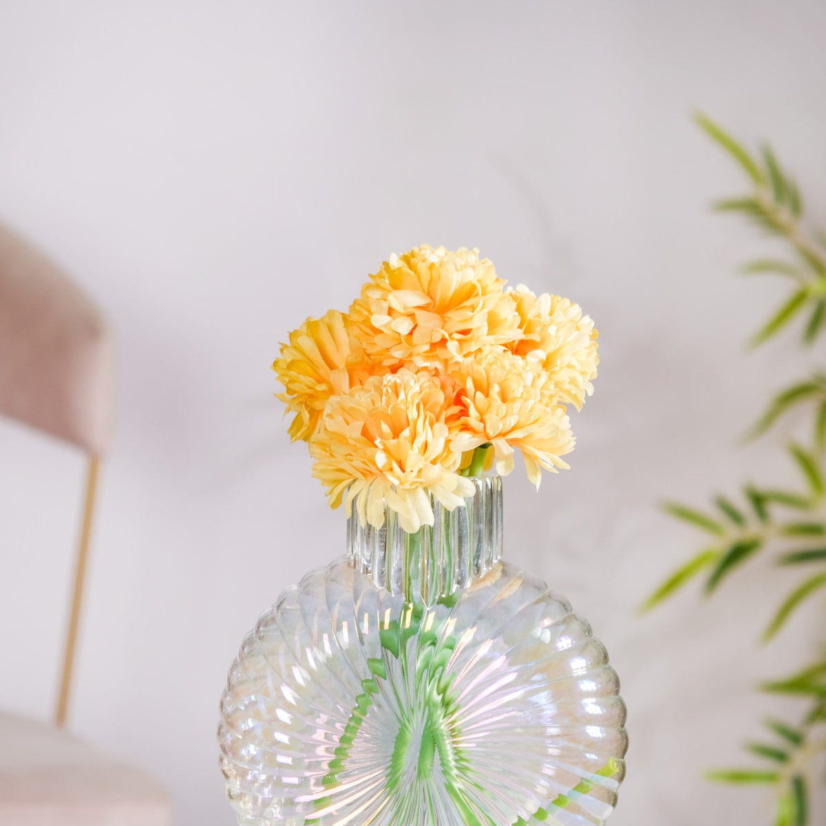 Chrysanthemum Flower Yellow Set Of 5 Nestasia