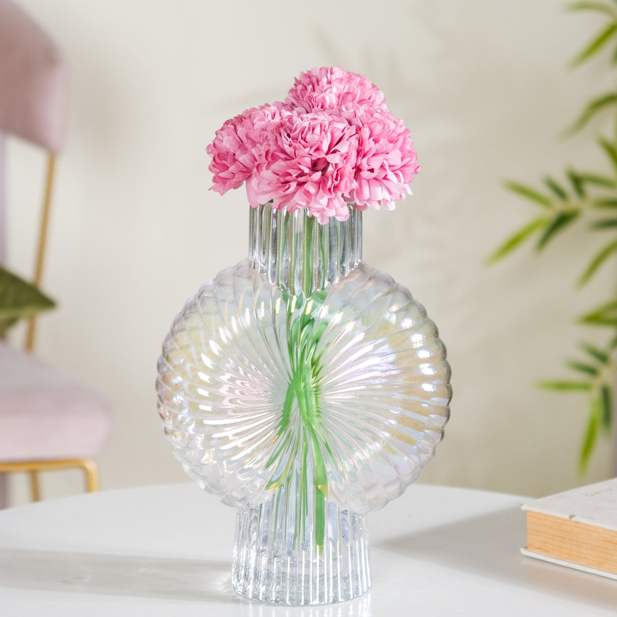 Chrysanthemum Flower Bunch Dark Pink Set Of 5 Nestasia