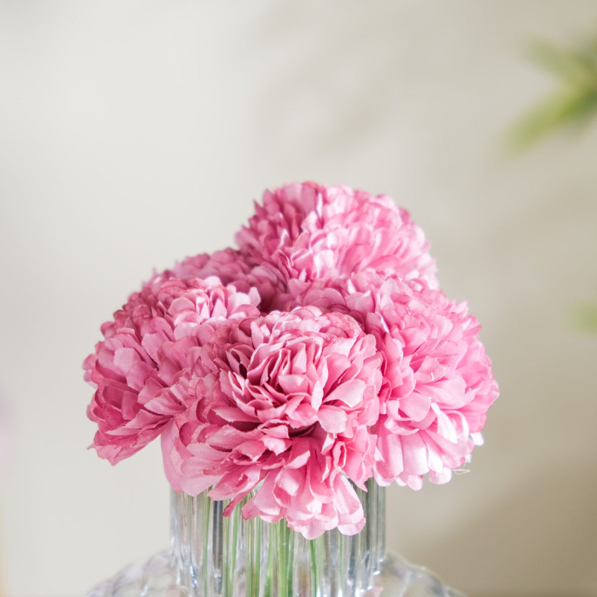 Chrysanthemum Flower Bunch Dark Pink Set Of 5 Nestasia