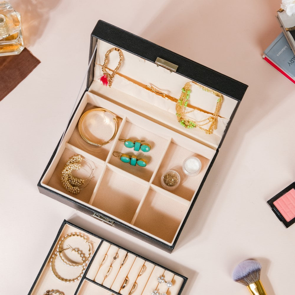 Portable Jewellery Organiser Black Nestasia