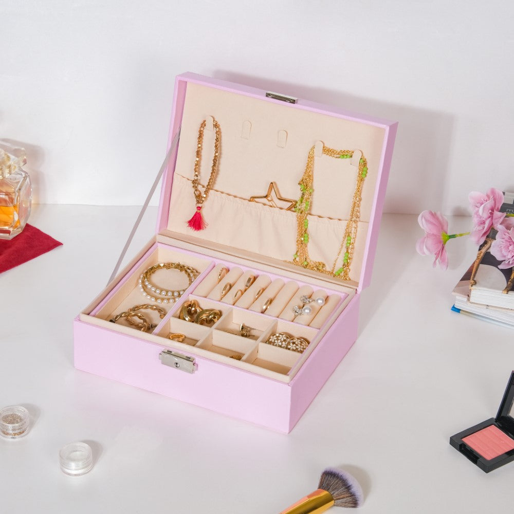 Portable Jewellery Organiser Blush Pink Nestasia