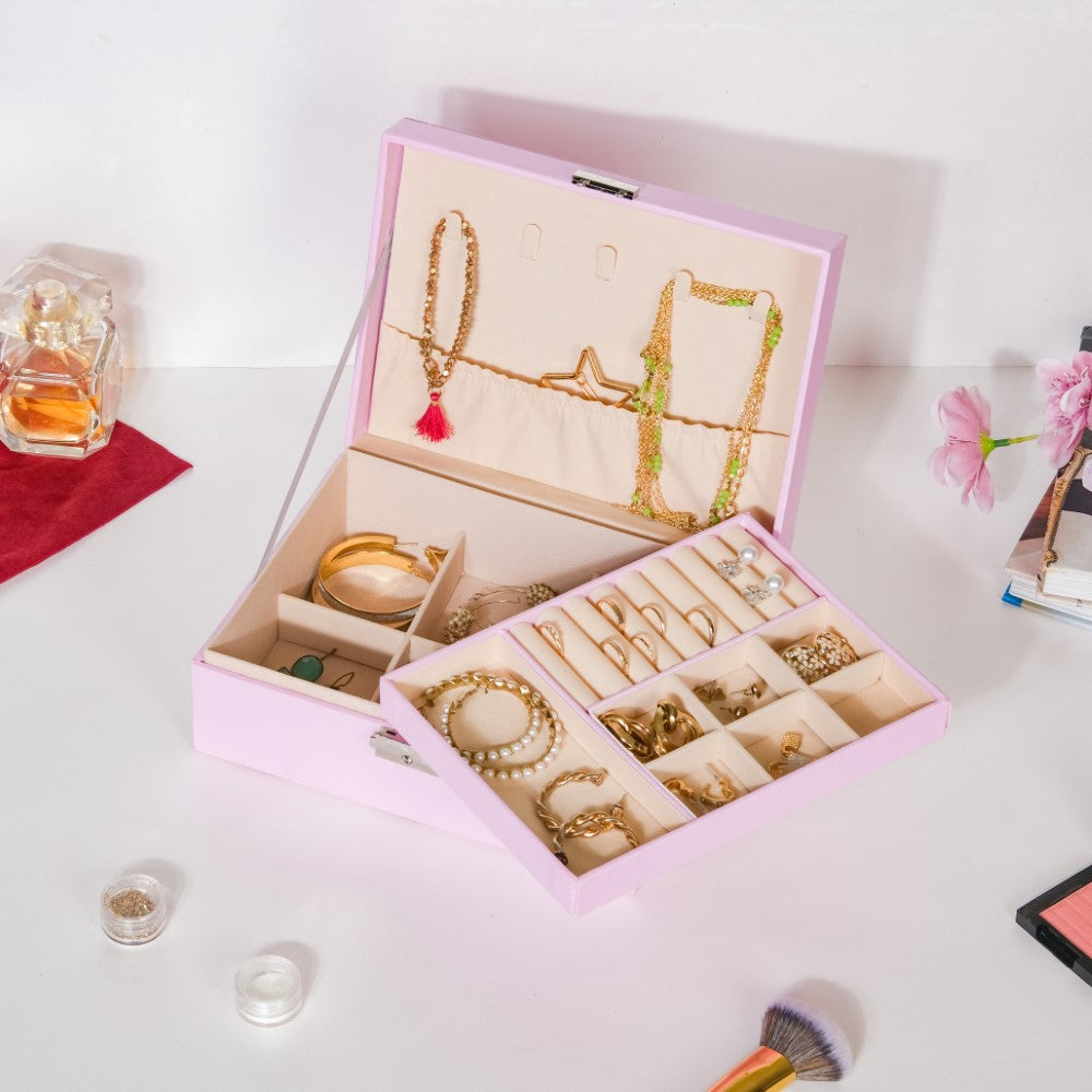 Portable Jewellery Organiser Blush Pink Nestasia