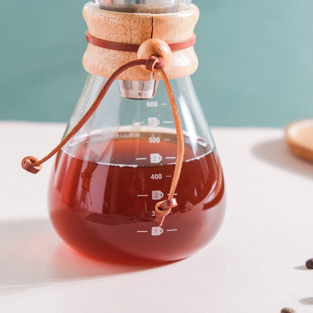 Manual Drip Coffee Filter With Glass Carafe Large 600ml Nestasia
