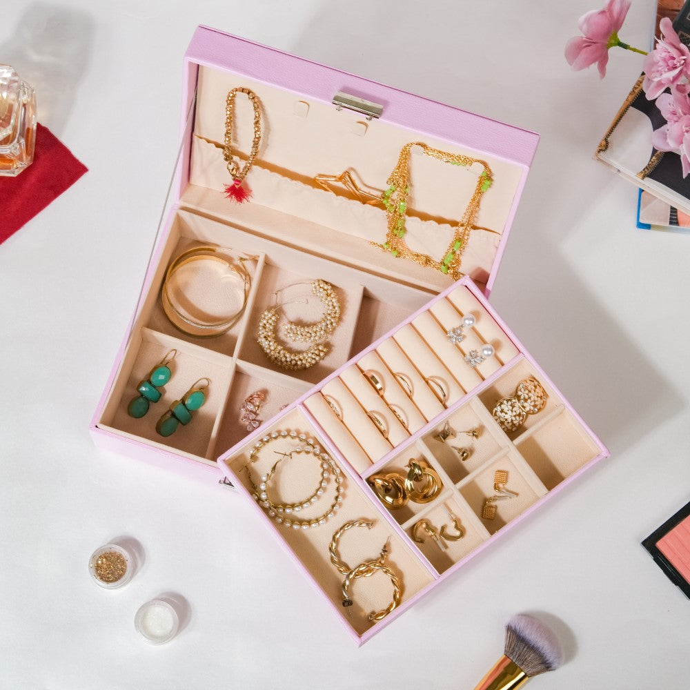 Portable Jewellery Organiser Blush Pink Nestasia