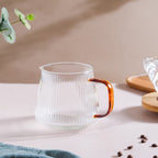 Glass Ribbed Coffee Pot 700ml Nestasia