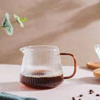 Glass Ribbed Coffee Pot 700ml Nestasia
