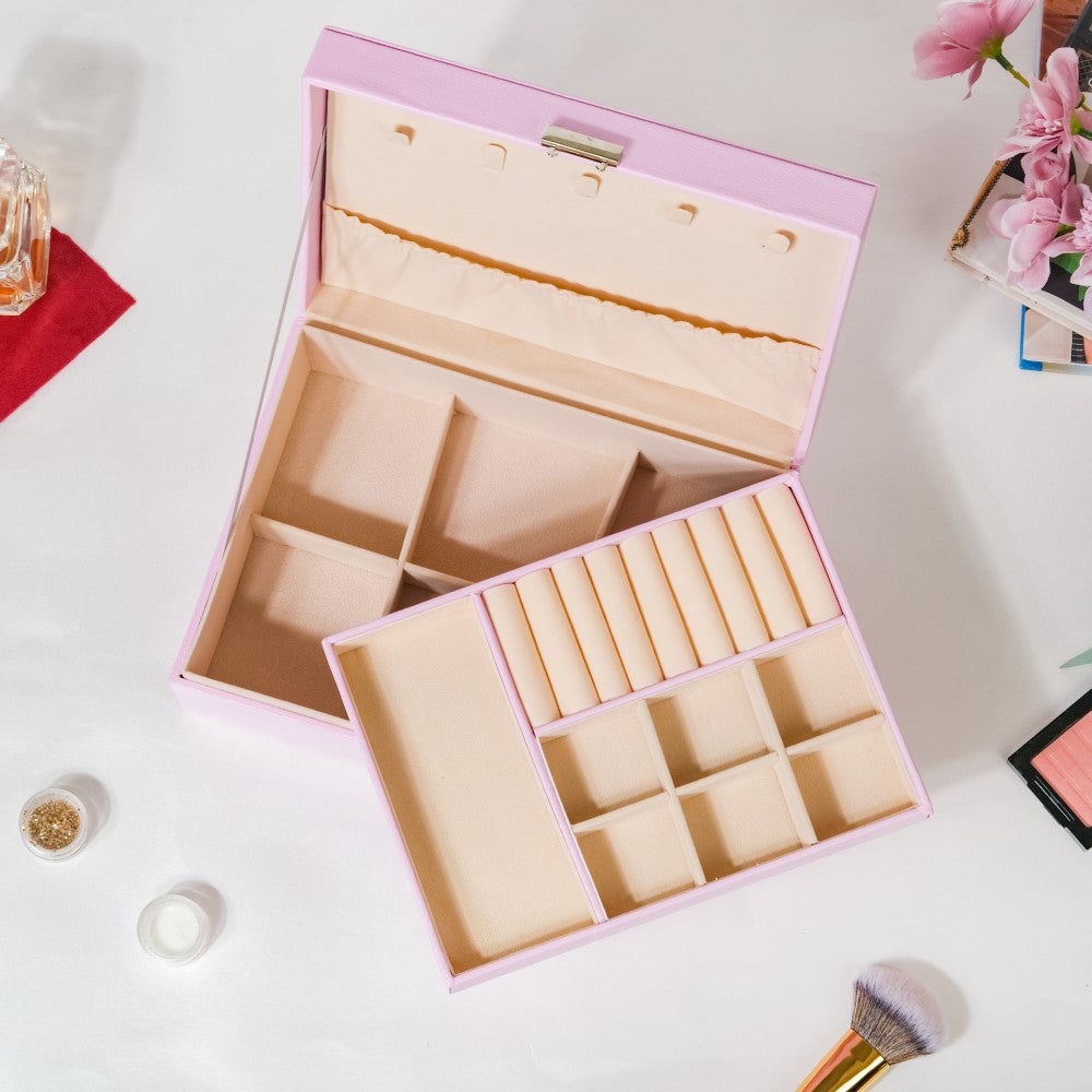 Portable Jewellery Organiser Blush Pink Nestasia