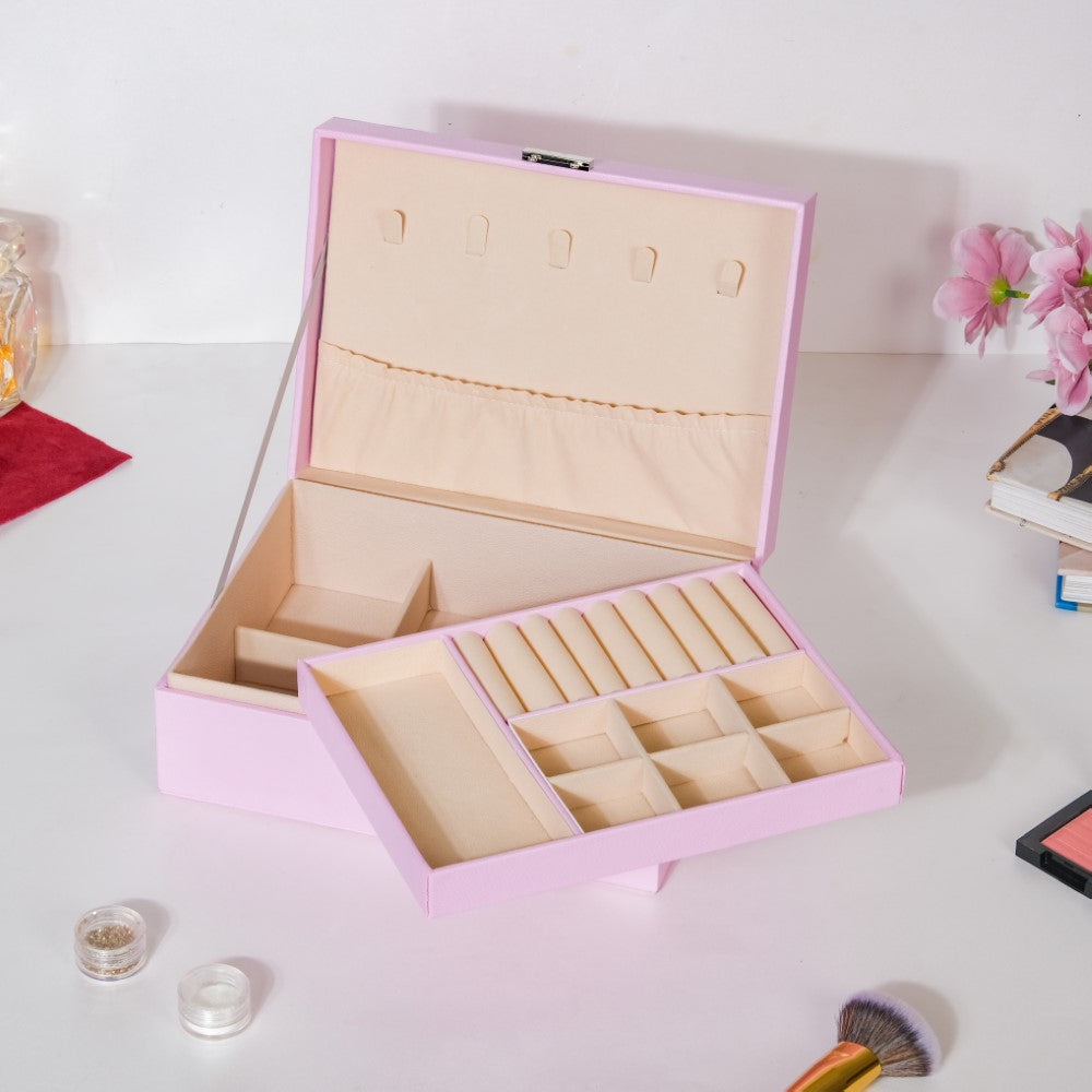 Portable Jewellery Organiser Blush Pink Nestasia