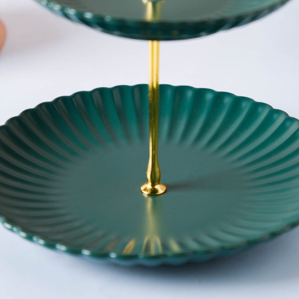Enchanting Teal 2-tier Cupcake Stand Nestasia