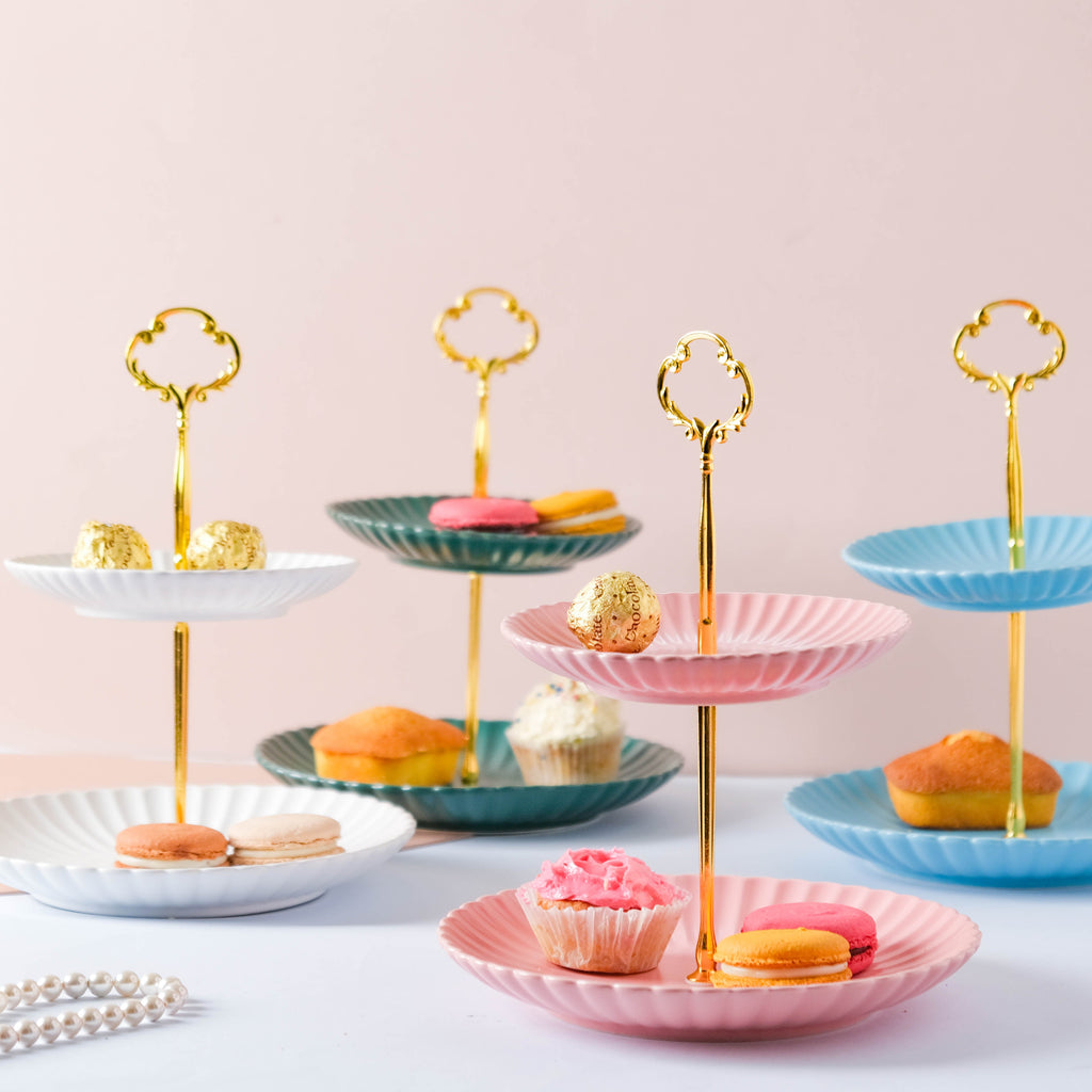 True Blue 2-tier Cupcake Stand Nestasia