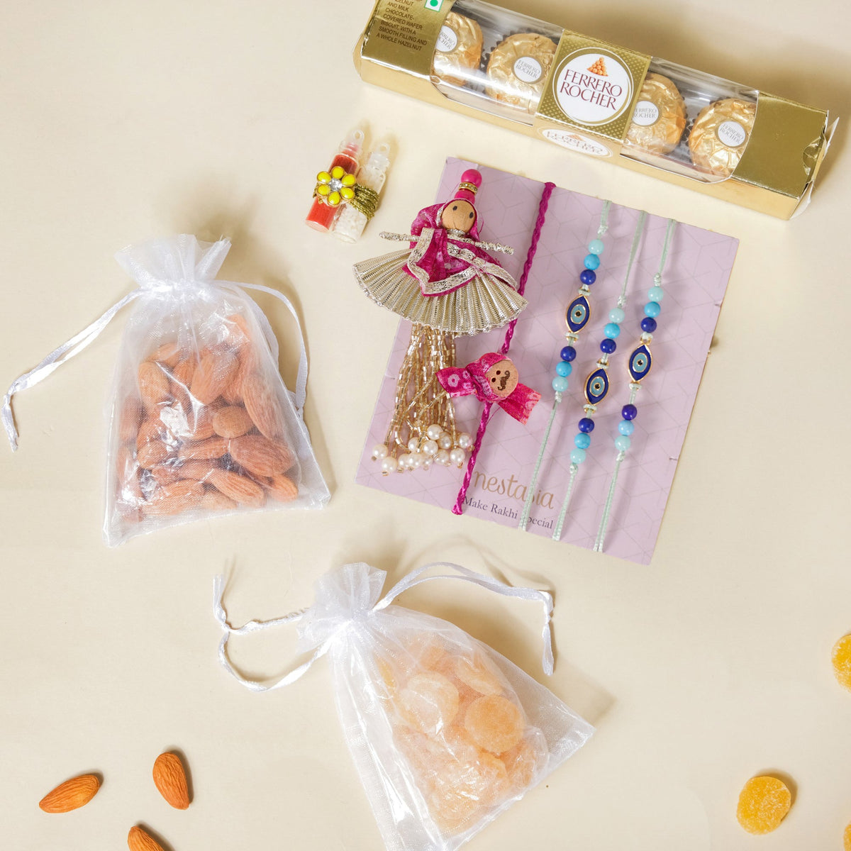 Sweet Surprises Rakhi Gift Hamper Set Of 8 Nestasia