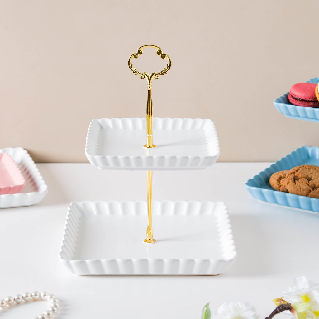 Snow White Square 2-tier Cupcake Stand Nestasia