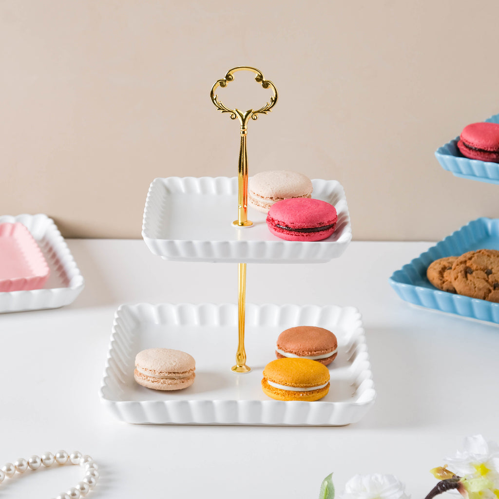 Snow White Square 2-tier Cupcake Stand Nestasia