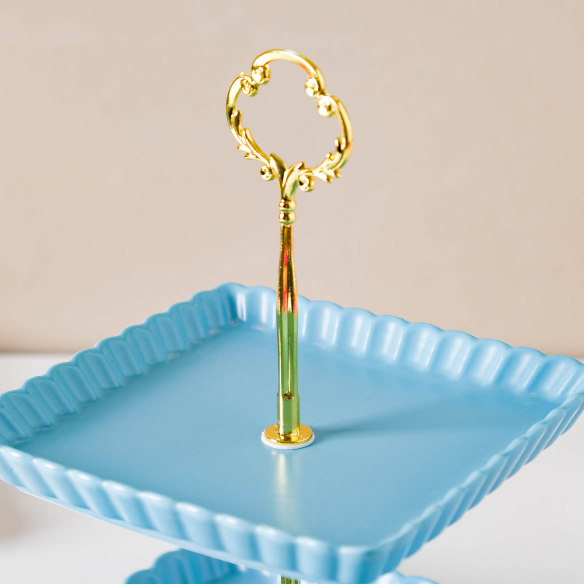 Blue Muffin Square 2-tier Cupcake Stand Nestasia