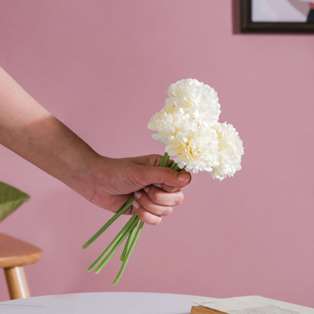 Chrysanthemum Cream Set Of 5 Nestasia