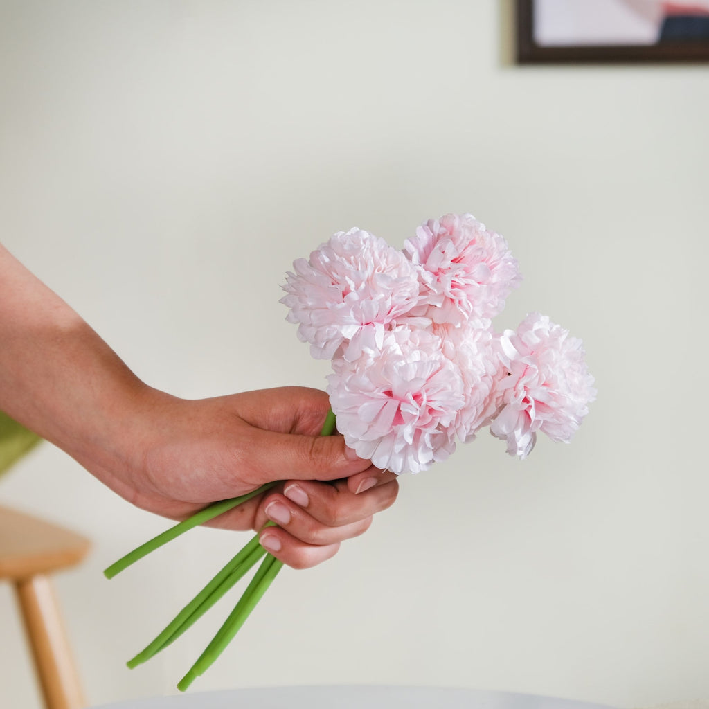 Chrysanthemum Light Pink Set Of 5 Nestasia